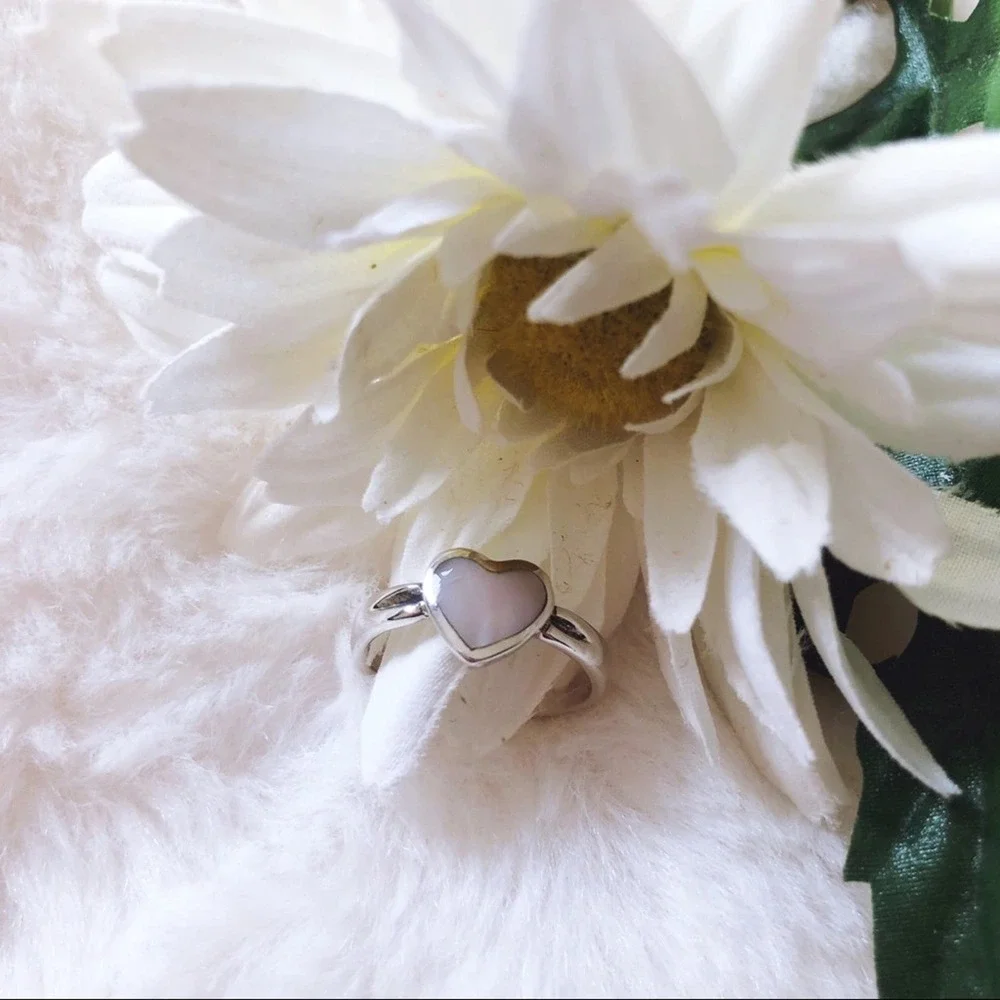 Sterling Silver Heart-Shaped Ring